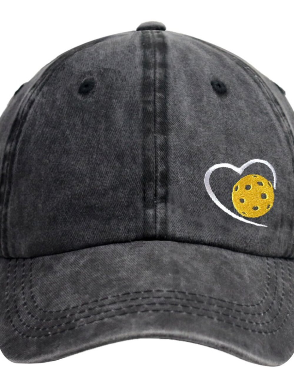 Heart Pickleball Gifts for Women Men, Responsibly Cotton Embroidered Adjustable